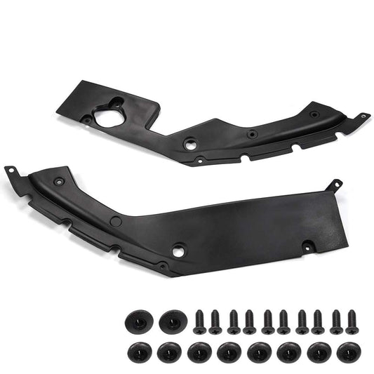 G-PLUS Engine Bay Side Panel Covers Compatible with Honda Civic 2016 2017 2018 2019 | Unpainted ABS Long Version X Gen 10 Generation Left and Right Pair