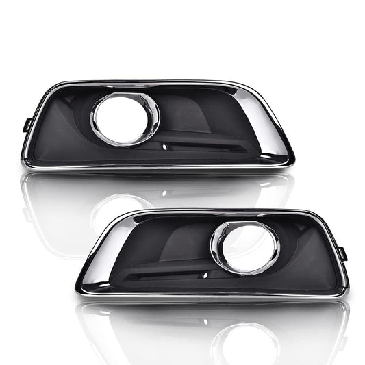 G-PLUS Front Bumper Fog Light Cover Driver and Passenger Side Compatible with Chevy Malibu Eco 2013-2014,Fit Chevy Malibu 2013-2015,Fit Chevy Malibu Limited 2016 Fog Lamp Cover GM1039136 GM1038136