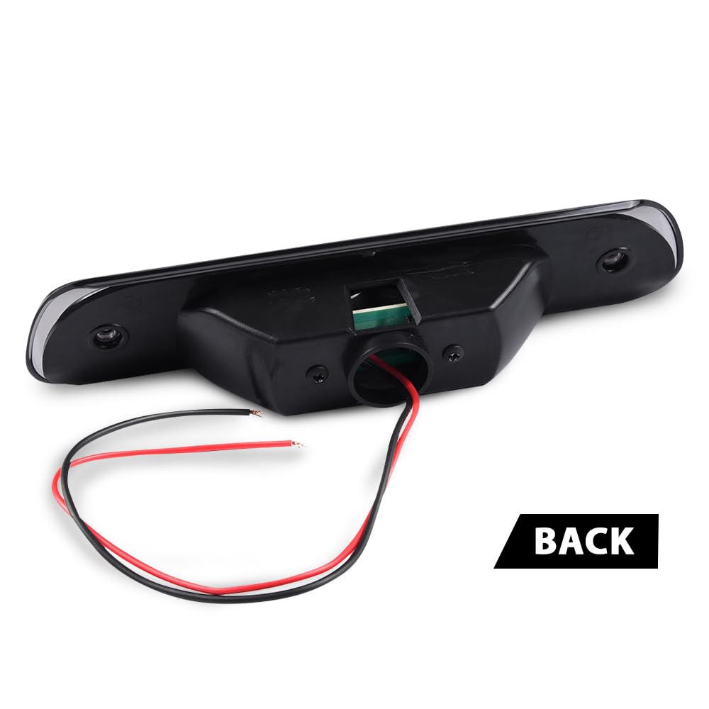 G-PLUS LED Third 3rd Brake Cargo Light Compatible With Jeep Grand Cherokee 1999-2004,Rear Roof Center High Mount Stop Tail Light Replacement Black Housing Smoky Lens