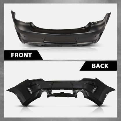 G-PLUS Rear Bumper Cover w/Holes Compatible with Dodge Charger 2020 2021 2022 2023, 68488292AA, CH1100A56, Primed Black