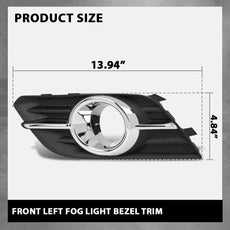 G-PLUS Fog Light Bezel Trim for Buick Encore 2013-2016 Driver Side Side View