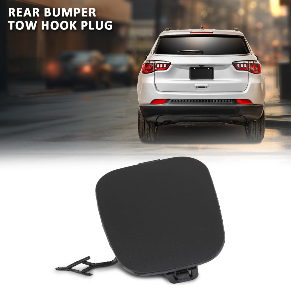 G-PLUS Rear Bumper Tow Hook Plug Cover Compatible with Jeep Compass 2017-2023 5UP67RXFAB