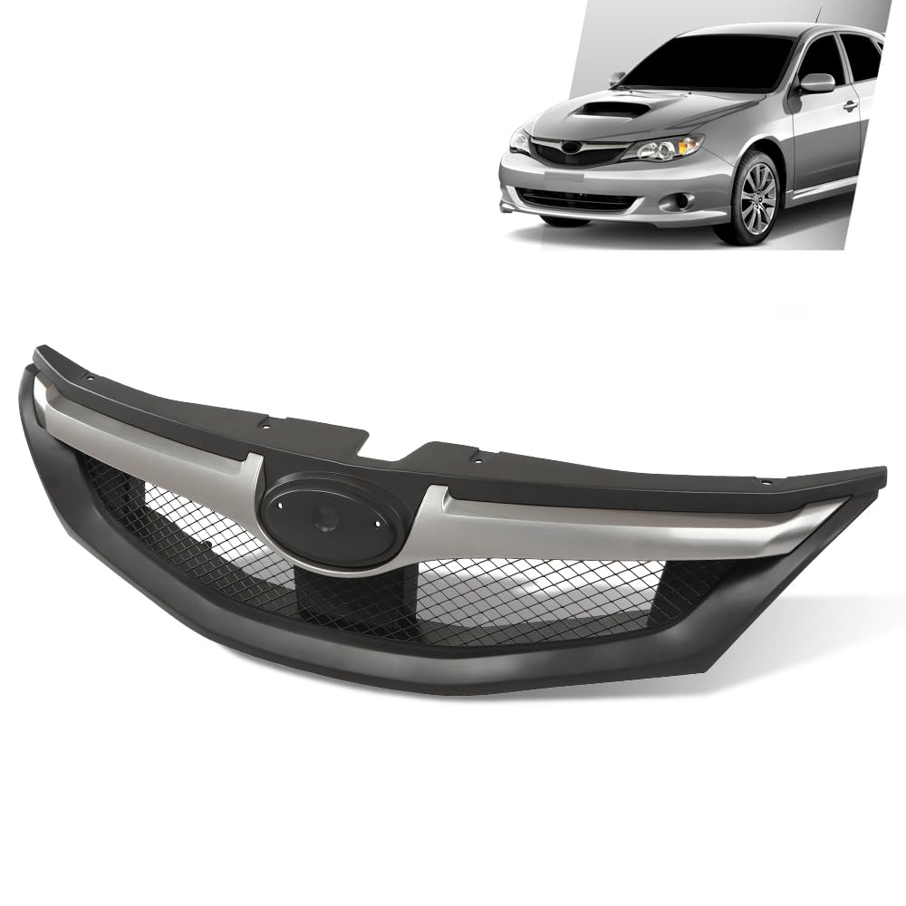 G-PLUS Front Bumper Grille Grill Assembly Compatible with Subaru Impreza STi WRX 2.5L H4 Turbo 2008-2010 91121FG061 ABS