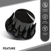 G-PLUS Rear Wheel Cover Axle 33mm Spiked Hub Cover Kit Compatible with Semi-Trucks 22.5" and 24.5" Wheels ABS Plastic Black