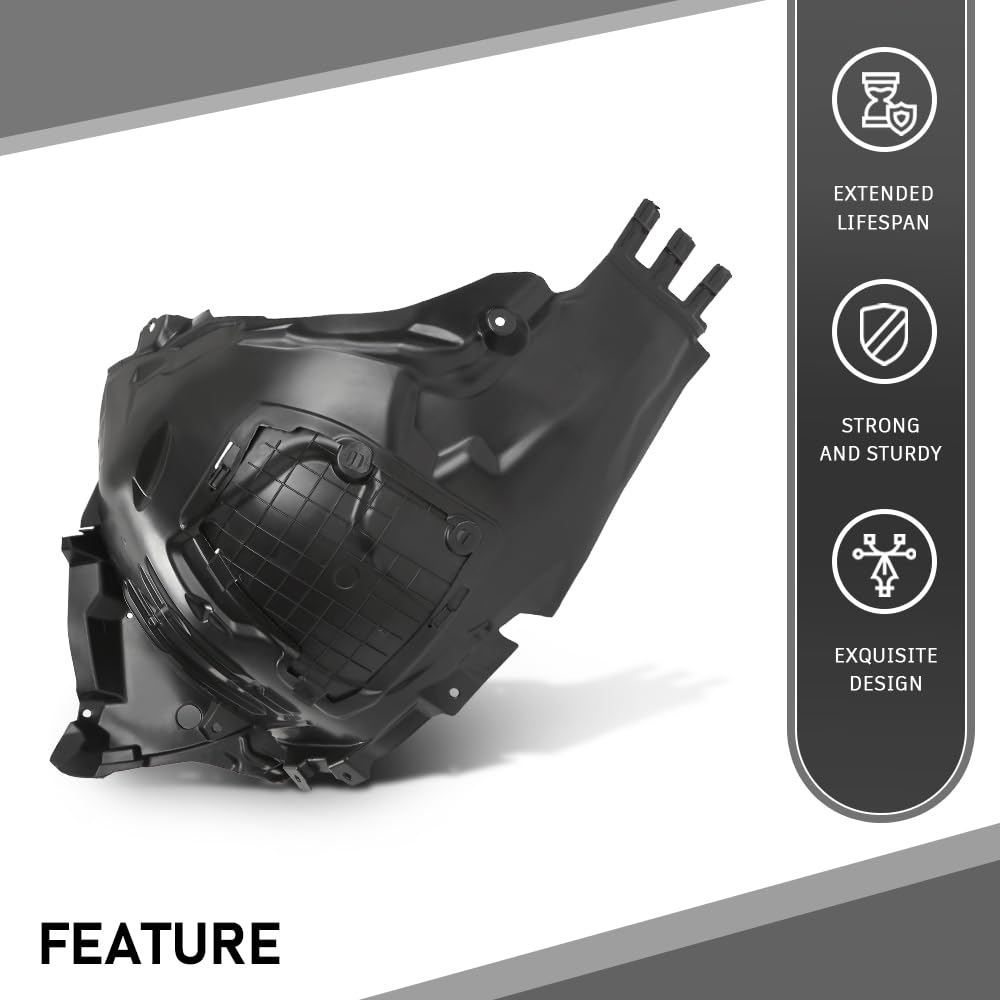 G-PLUS Fender Liner Front Driver Left Side Compatible with Benz C300 C400 C43 C450 C63 2016-2021 2056903301, MB1248181