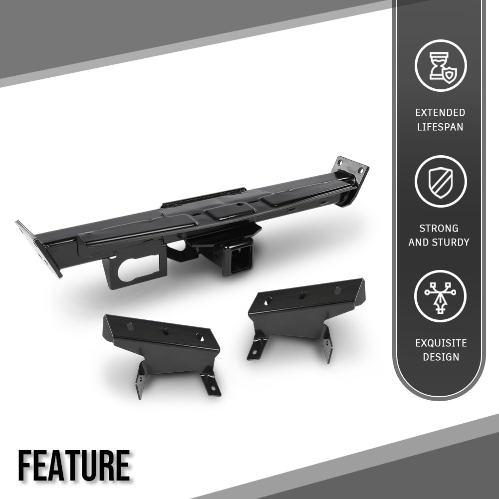 G-PLUS Rear Bumper Reinforcement Compatible with Ford F150 2009-2014 Fit Models with Towing and Base Payload Package 9L3Z17D826B, FO1106362 Black