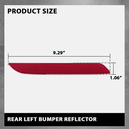G-PLUS Rear Left Bumper Reflector, Compatible with BMW 320i 328i 328d 335i 428i 430i Base 2012-2017, Driver Side, 63147382233, BM1184100