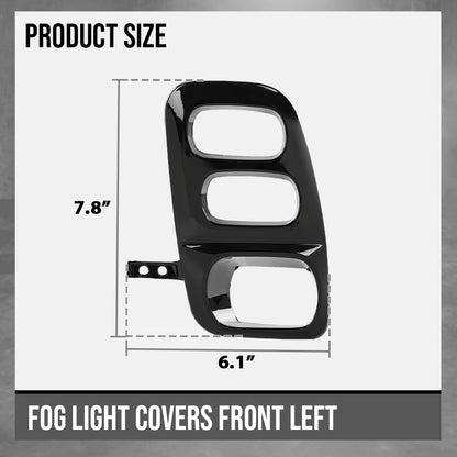 G-PLUS Fog Light Covers Front Driver Left Side Compatible with Honda Odyssey (submodel: Elite, Touring) 2021 2022 2023 2024 71107THRA60, HO1038162 Black