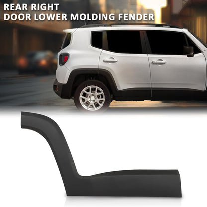 G-PLUS Rear Door Molding Fender Flare Trim Compatible with Jeep Renegade 2015-2021 Fender Flares Wheel Opening Panel Right Side 5VX88LXHAA, CH1505109