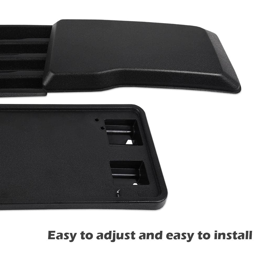 G-PLUS Front Bumper Grille Trim Panel and License Plate Bracket Mount Fascia Cover Set Compatible with Ford F150 2015 2016 2017,NOT FIT Ecoboost Powered F150 FL3Z-17E810-AA & FL3Z-17A385-A