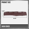 G-PLUS TPE Dash Cover Dashboard Compatible with GMC Chevy Full Size Pickup 1981-1987, Fit GMC Chevy SUV 1981-1991 Red