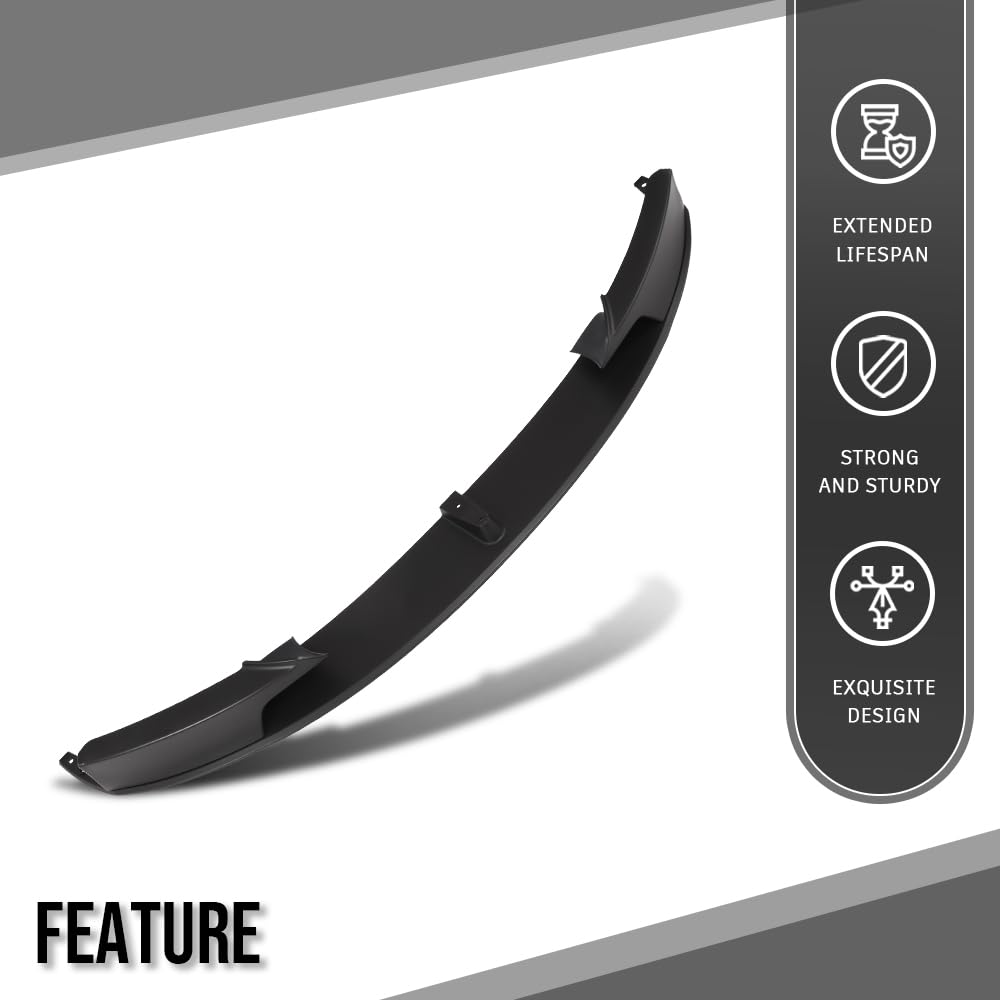 G-PLUS Front Bumper Lip Splitter Spoiler Fit BMW 3 Series 4 Door Sedan and 5 Door Wagon 2012-2018, Not Fit Model with Regular Non-M Sport Bumper Bumper Performance Front Lip Splitter Black