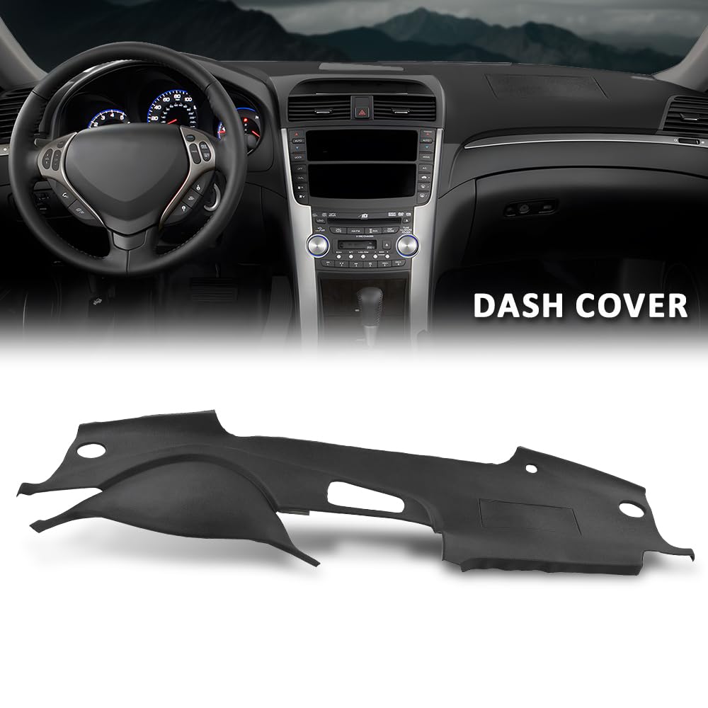 G-PLUS TPE Dash Cover Dashboard Cap Panel Compatible with Acura TL 2004-2008 Black