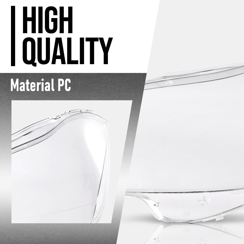 G-PLUS Headlight Lens Cover Compatible with Benz CLS W218 CLS350 CLS500 CLS550 2010 2011 2012 2013 2014 Left & Right Front Headlamp Lens Cover Clear