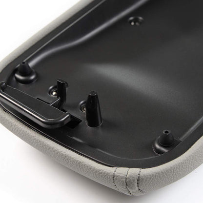G-PLUS Leather Center Console Lid Armrest Assembly w/Latch Compatible with 2006-2009 Chevy Trailblazer GMC Envoy Isuzu Ascender Buick Rainier Oldsmobile Bravada- Gray 25998844