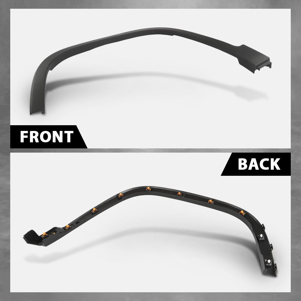 G-PLUS Front Left Fender Flares Compatible with Jeep Cherokee 80th Anniversary 2021 Fit Jeep Cherokee Altitude 2019-2023 Fit Jeep Cherokee Latitude Lux 2021-2022 Wheel Opening Molding Arch Trim Black