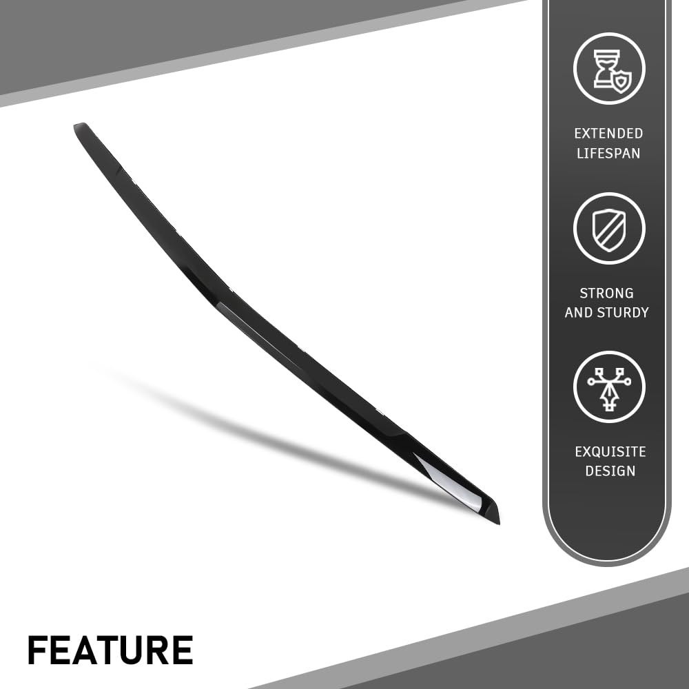 G-PLUS Hood Molding Trim Moulding Compatible with Cadillac Escalade ESV V/V/ESV 2021-2023 84731888, GM1235140 Gloss Black