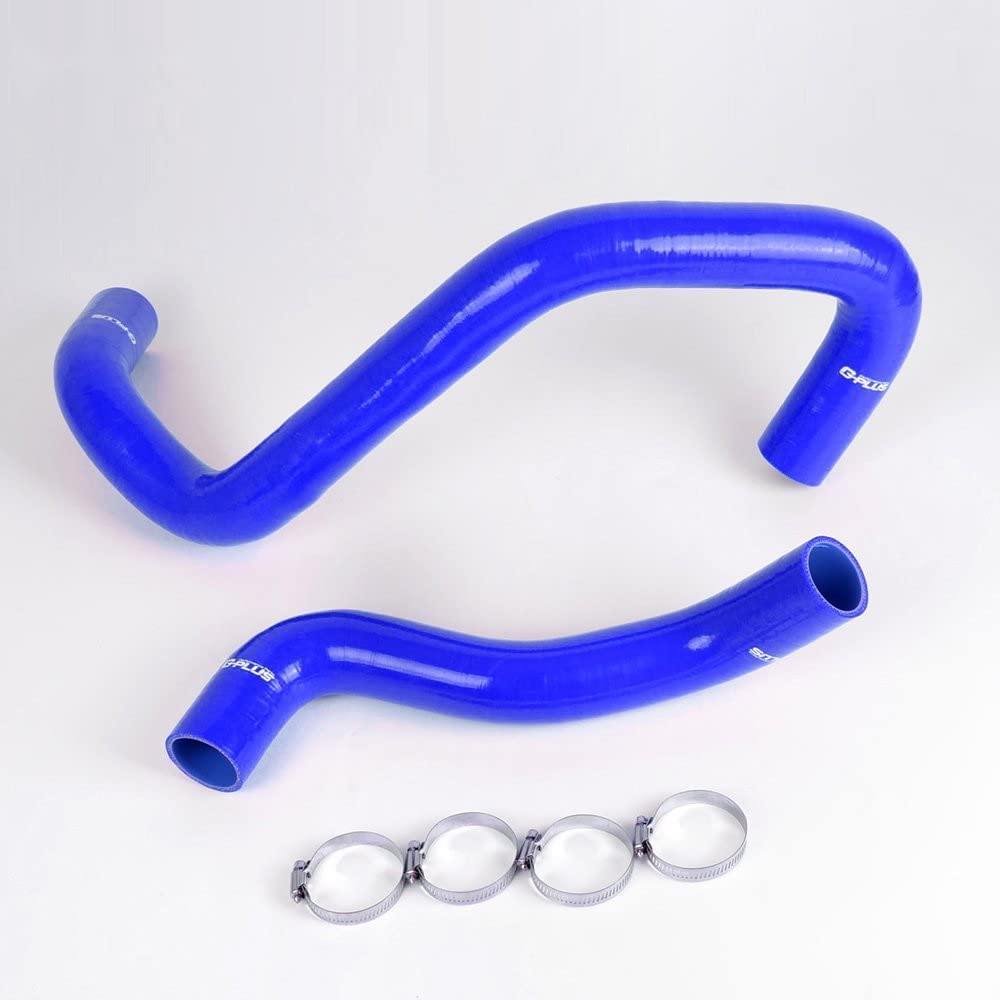 G-PLUS Silicone Radiator Coolant Hose Pipe Kit Clamps Compatible with 1976 Ford F100 351 Cubic Inch V8 Motor, 2pcs