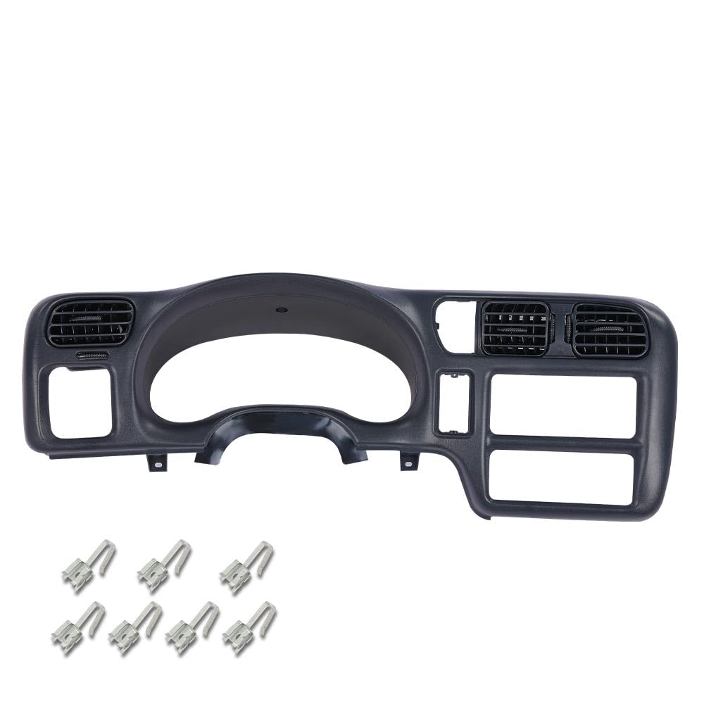 G-PLUS Dash Trim Bezel Cover Dark Gray Compatible with 1998-2004 BLAZER JIMMY SONOMA S10 (Not Fit Double Din)