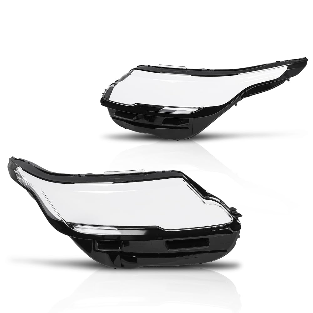 G-PLUS Headlight Lens Cover Compatible with Land Rover Range Rover Velar 2017-2024 Left & Right Pair Front Headlamp Lens Cover Clear
