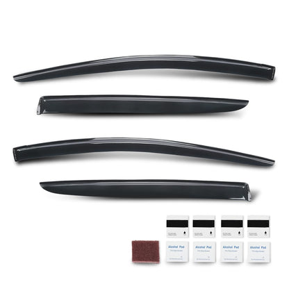 G-PLUS Out-Channel Window Vent Visor Deflectors Tape-On Side Rain Guards Compatible with Subaru Crosstrek 2024-2026 Base Premium Sport Limited 4 PCS Smoky