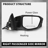 G-PLUS Power Heated View Camera Side Mirror w/ 11-Pin Right Passenger Side Compatible with Honda Civic Sedan 2016-2020 Manual Folding 76201TBAA11ZF 76208TBCA02ZA Glossy Black