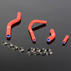 G-PLUS Silicone Radiator Coolant Hoses Kit Clamps Compatible With 2004 Kawasaki KX250F/Suzuki RMZ250 Red
