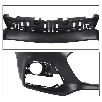 G-PLUS Upper Front Bumper Cover Primered Compatible with Chevy Trax 2017-2020 42537718 GM1014131 Black