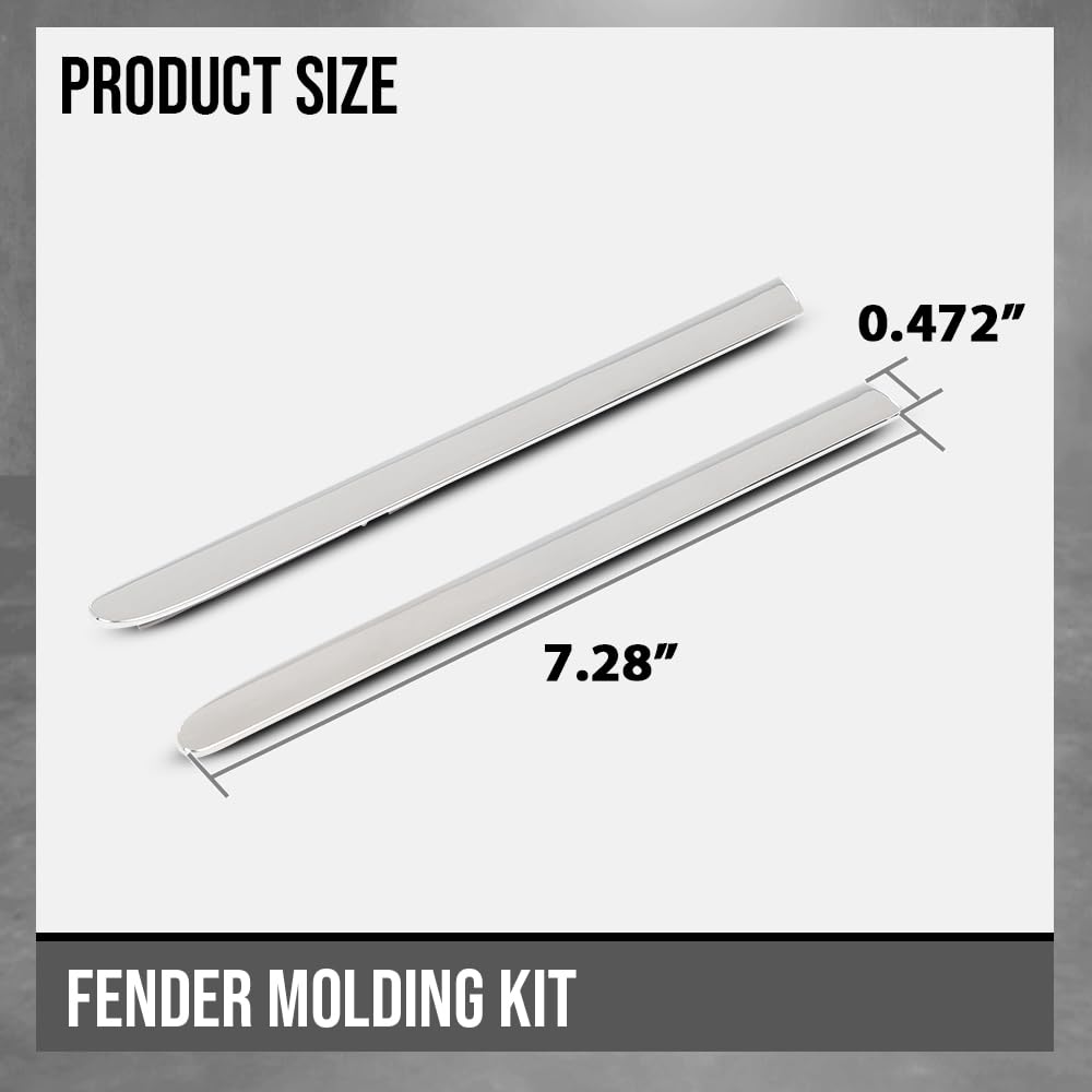 G-PLUS Fender Molding Compatible with Benz CL63 CL65 AMG Base 2008-2014 Fit Benz CL550 4Matic 2009-2014 2216904080, MB1293117 Silver 2 Pcs