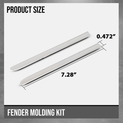 G-PLUS Fender Molding Compatible with Benz CL63 CL65 AMG Base 2008-2014 Fit Benz CL550 4Matic 2009-2014 2216904080, MB1293117 Silver 2 Pcs