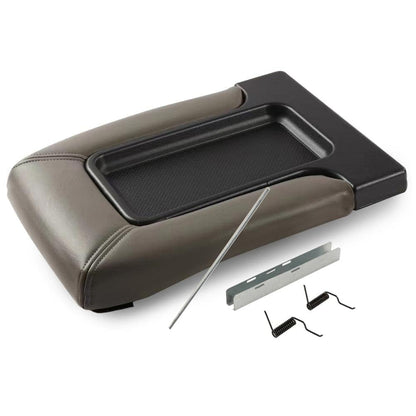 G-PLUS Center Console Lid Replacement Kit Light Grey Compatible with GMC Sierra Yukon Chevy Silverado Avalanche Suburban Tahoe 1999-2007 Armrest Lid Repair Kit 19127364 19127365 19127366