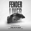 G-PLUS Front Driver Forward Fender Liner Compatible with BMW 330e Base 2021 2022 2023 2024 51717315729, BM1248161 Black