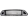 G-PLUS Mesh Front Bumper Upper Hood Grille Grill With DRL LED Accent Vent Lights Compatible with Ford Mustang 2015 2016 2017