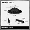 G-PLUS Front Wheel Covers 33mm Spiked Hub Axle Compatible with Semi-Trucks 22.5" and 24.5" Wheels, ABS Plastic Black Pair Semi Truck Hub Covers