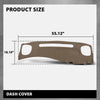 G-PLUS TPE Dashboard Dash Cover Compatible with Chevy S10 Blazer GMC S15 Jimmy Pickup 1999 2000 2001 2002 Dash Board Cover Beige