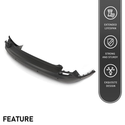 G-PLUS Rear Lower Bumper Cover Fascia Compatible with Jeep Cherokee 2019-2023, Fit Models with Advanced Park Assist System, 68407957AA, CH1100A49, Black