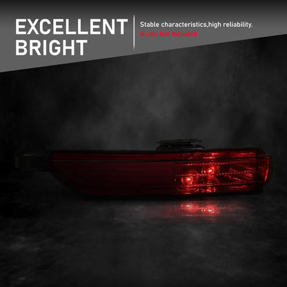 G-PLUS Left Driver Side Rear Bumper Light Lower Tail Stop Lamp Compatible with VW Touareg 2011-2014 7P6945701D Red