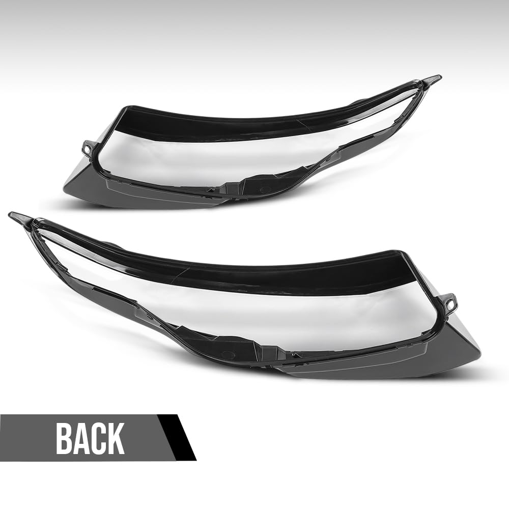 G-PLUS Headlight Lens Cover Compatible with Land Rover Range Rover Evoque 2011-2019 Left & Right Pair Front Headlamp Lens Cover Clear
