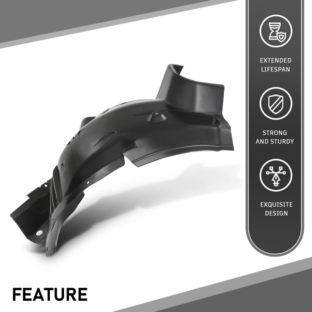 G-PLUS Front Left Driver Side Fender Liner Compatible with Benz C300 C350 2008-2011 MB1248145, 2046905730
