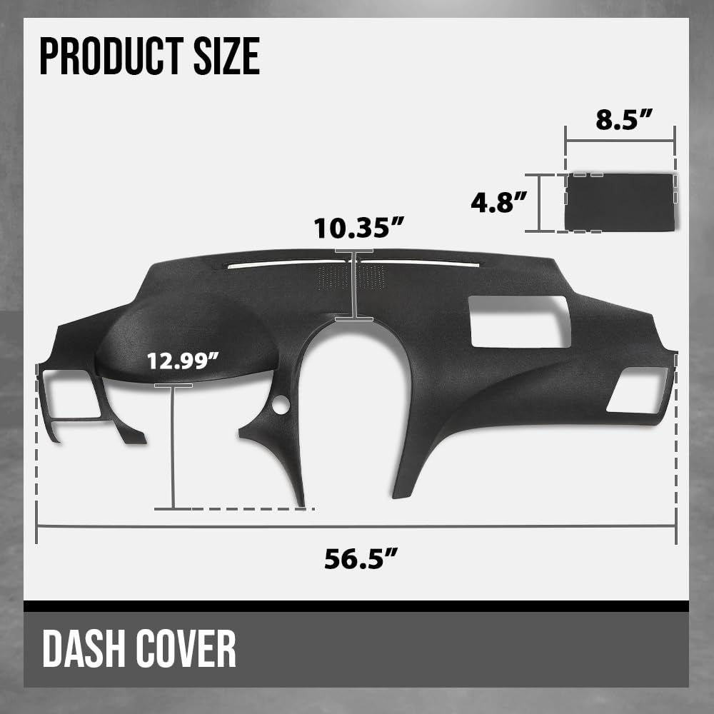 G-PLUS TPE Dash Cover Dashboard Compatible with LX ES350 2007 2008 2009 2010 2011 2012 Dash Cover PanelBlack