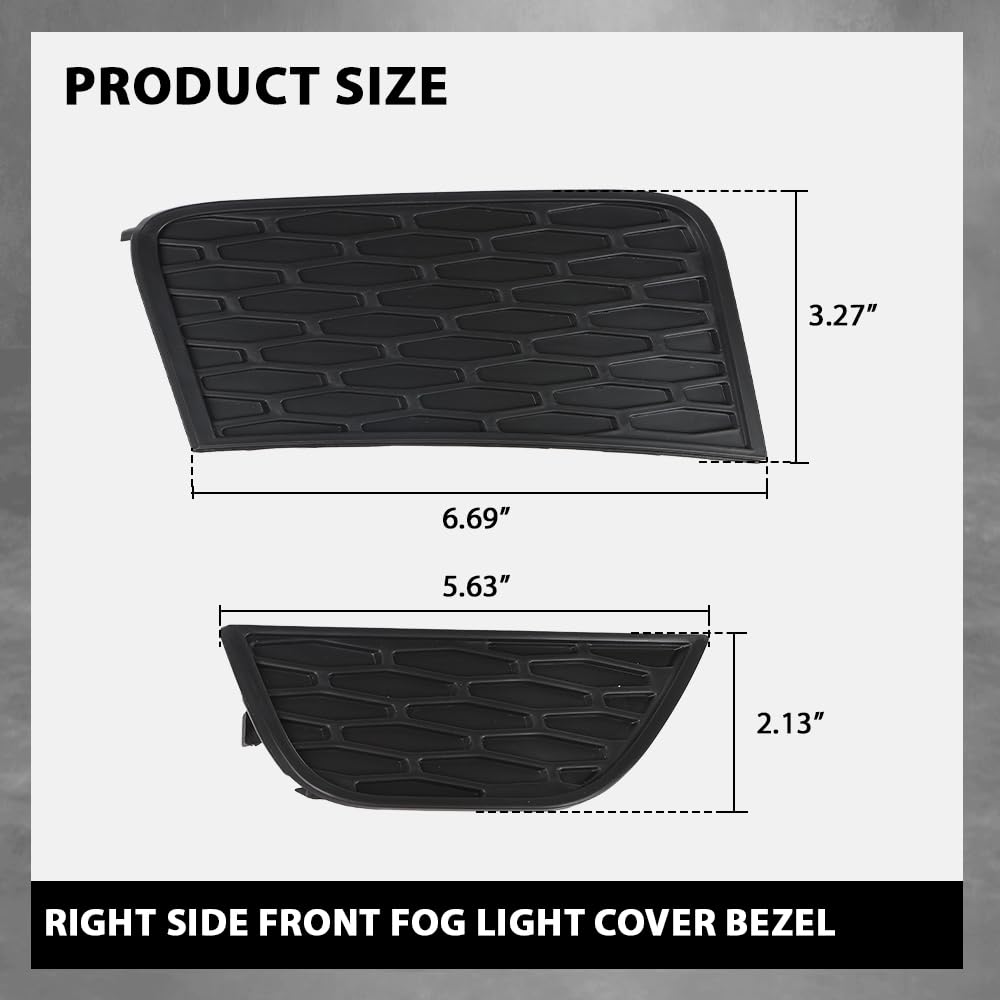 G-PLUS Right Front Fog Light Cover Bezel Lamp Compatible with Land Range Rover Evoque 2011-2015