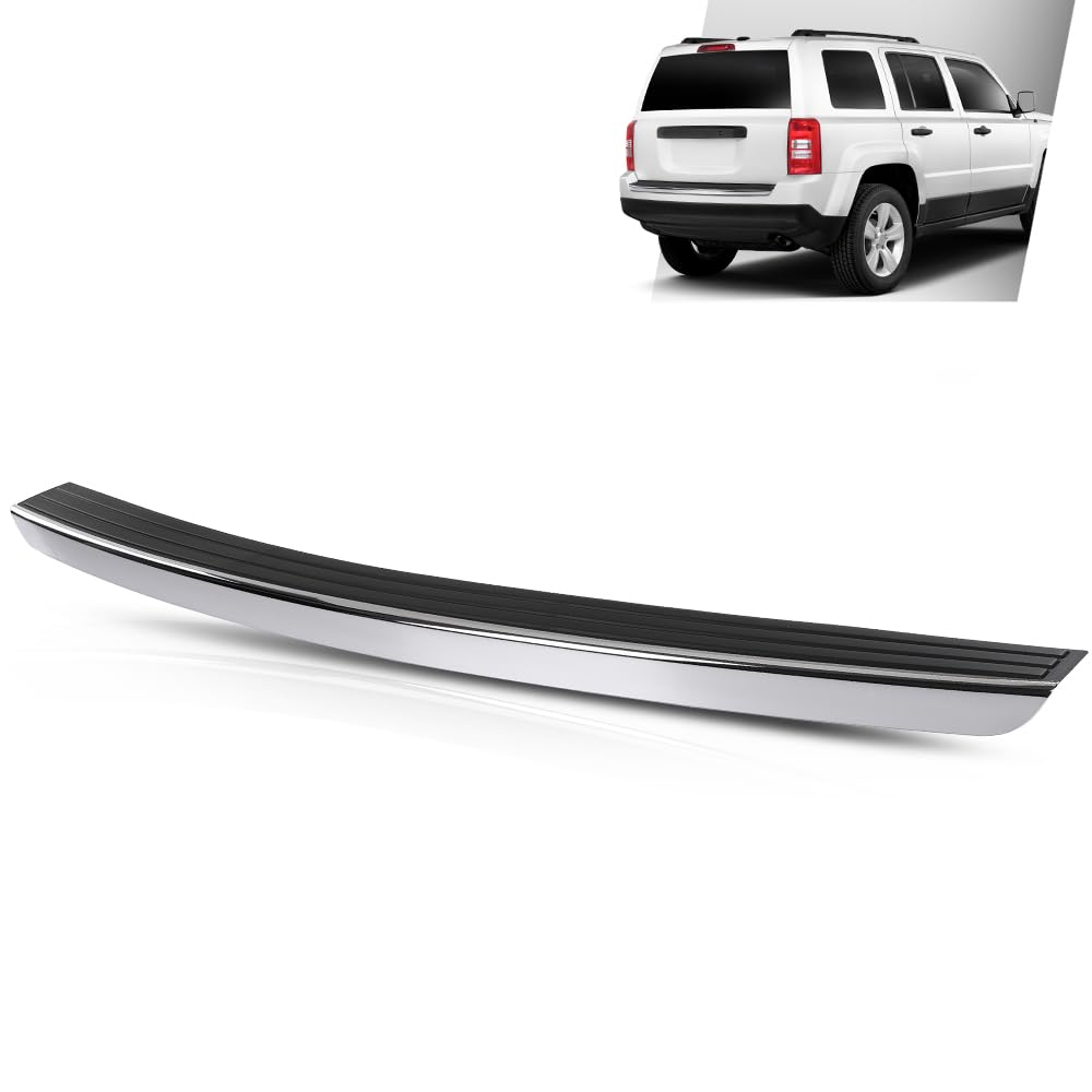 G-PLUS Rear Bumper Face Bar Trim Molding Step Pad Compatible with Jeep Compass 2011-2017,Compatible with Jeep Patriot 2011-2017,Fit for Model With Chrome Trim, Without Black Spear 68091514AA