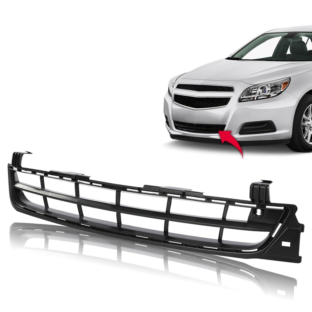G-PLUS 3pcs Front Upper Bumper Grille Radiator Support Compatible With 2013 2014 2015 Chevy Malibu Eco/LS/LT/LTZ 2015 Chevy Malibu LS/LT/LTZ 2016 Chevy Malibu Limited LS/LT/LTZ 22868862 23232813