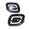 G-PLUS LED Fog Lights Compatible with Freightliner Cascadia 2008-2017 (For Models Without Daytime Running Lights) LH & RH LED Fog Lamps White Light Clear Lens Black Housing