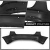 G-PLUS Rear Bumper Cover Compatible with Tesla Model 3 2017 2018 2019 2020 2021 2022 w/Sensor Holes, 1108905S0A, TA1100100, Black