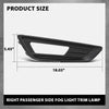G-PLUS Fog Light Trim Cover, Compatible with Ford Focus 2015-2018, Passenger Side, F1EZ15266A, FO1039151 Black Right