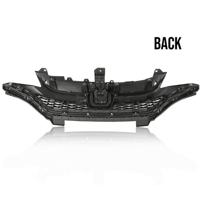 G-PLUS Front Bumper Upper Chrome Honeycomb Grille Grill Compatible with 2018 2019 2020 Honda Fit 71121-T5R-A50, 71122-T5R-A50, 71123-T5R-A50