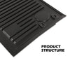 G-PLUS Black Tailgate Protector Compatible with F150 2015-2020 Trucks Heavy Duty Truck Black Plastic Tailgate Mat Tailgate Protection Cover Truck Tailgate Mat