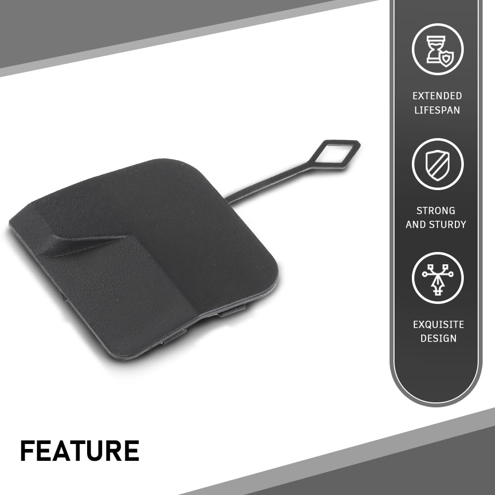 G-PLUS Rear Bumper Tow Eye Cap Hook Cover Compatible with Cadillac SRX 2010-2016 25777324 Black