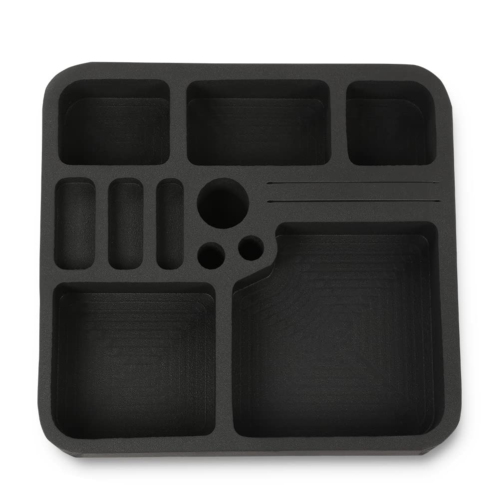 G-PLUS Floor Console Black Organizer Inserts 2 Pc Set Compatible with 1978-1996 Ford F150 F250 F350 Bronco